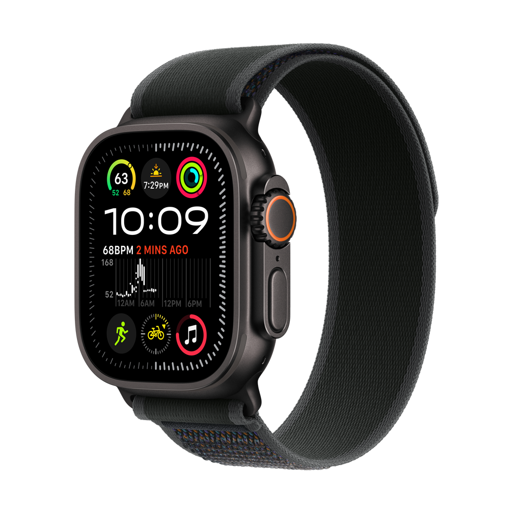Apple Watch Ultra 2 49mm Black Titanium Case Black Trail Loop  ML 64GB Black Trail Loop - M/L