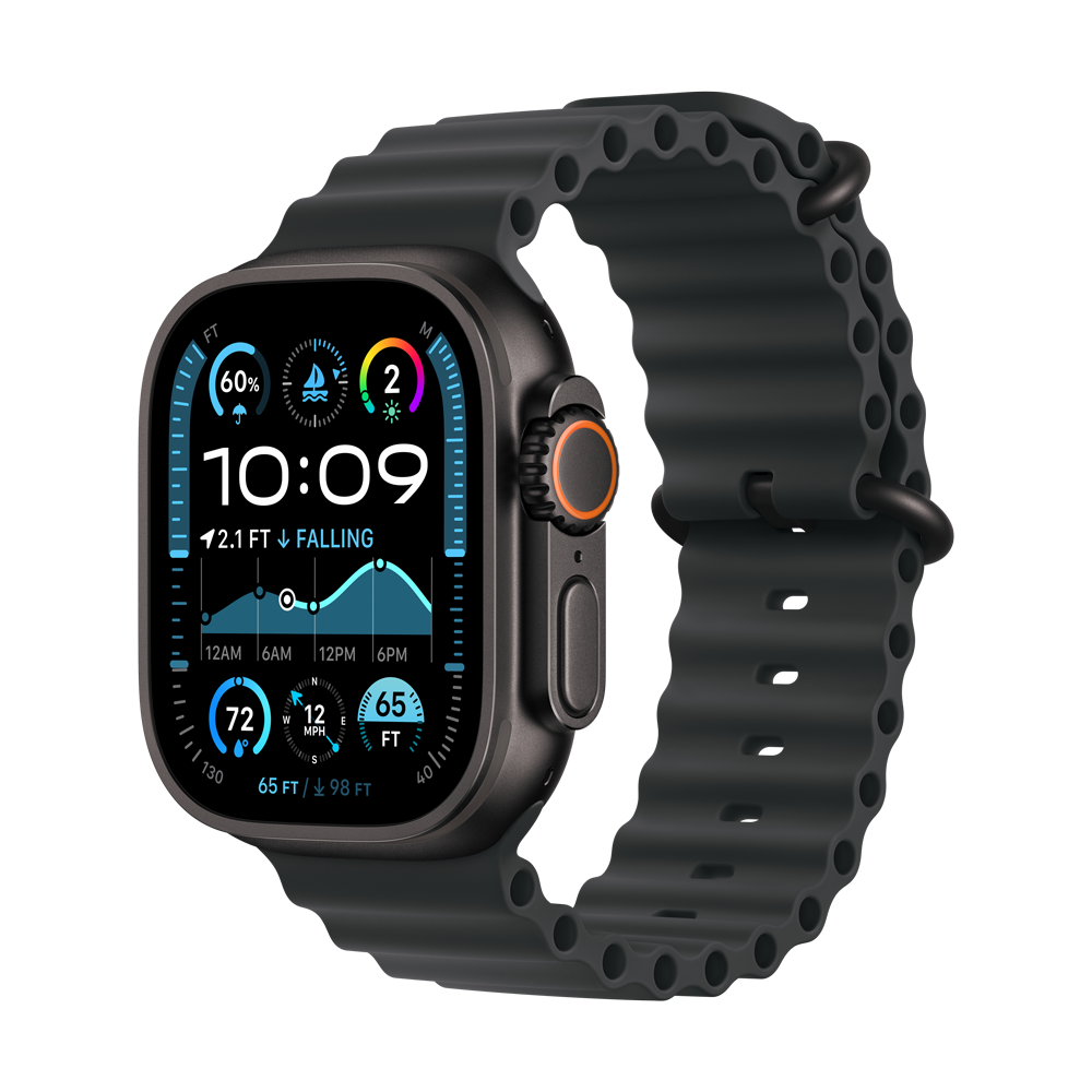 Apple Watch Ultra 2 49mm Black Titanium Case Black Ocean Band 64GB Black Ocean Band
