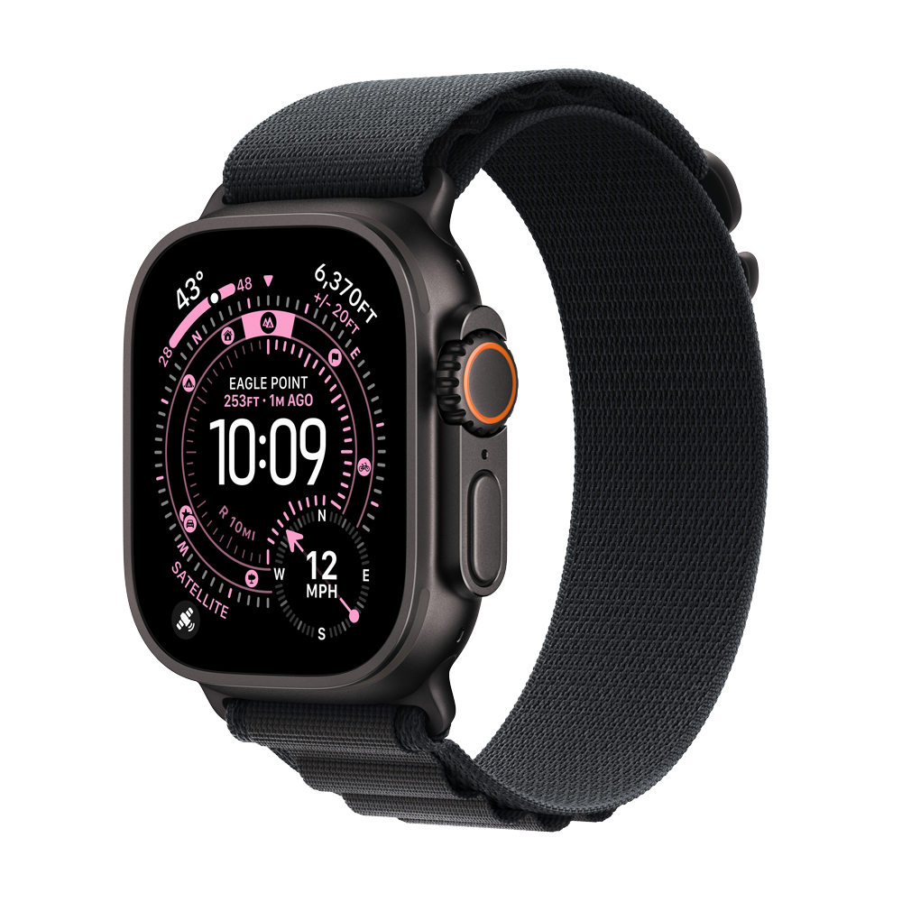 Apple Watch Ultra 3 49mm Black Titanium Case Black Alpine Loop  M 64GB Black Alpine Loop - M