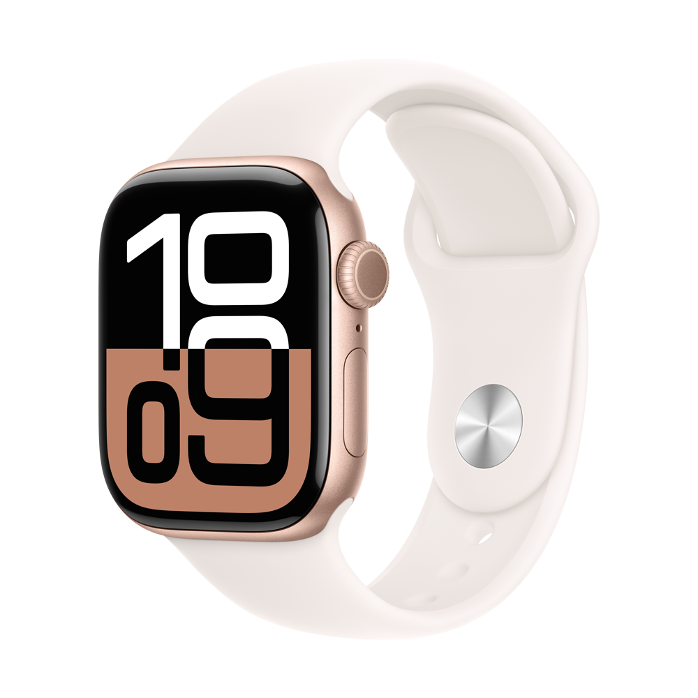 Apple Watch S10 42mm Rose Gold Aluminium Case Light Blush Sport Band  SM 64GB Light Blush Sport Band - S/M