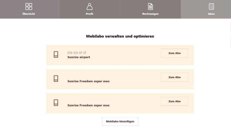 Mobilabo verwalten