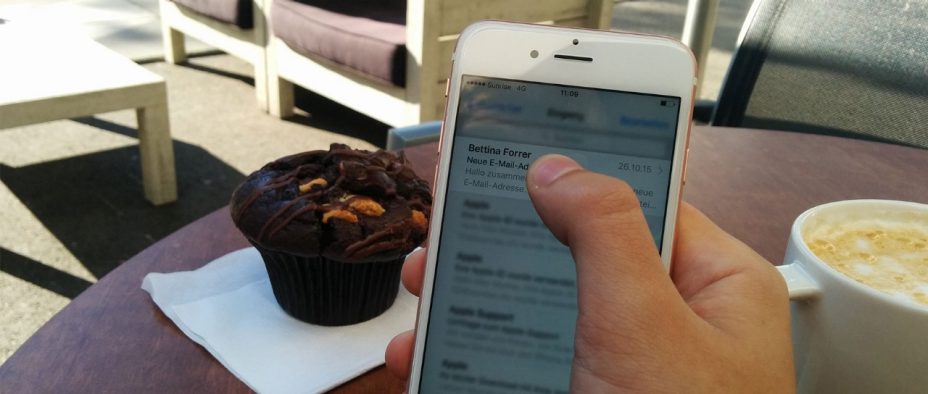 Handy iPhone 6s Kaffee Muffin 3D Touch Link