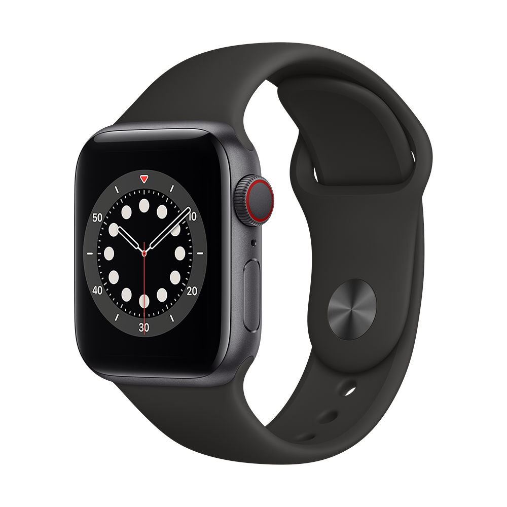 Apple Watch S6 40mm Space Gray Black Band